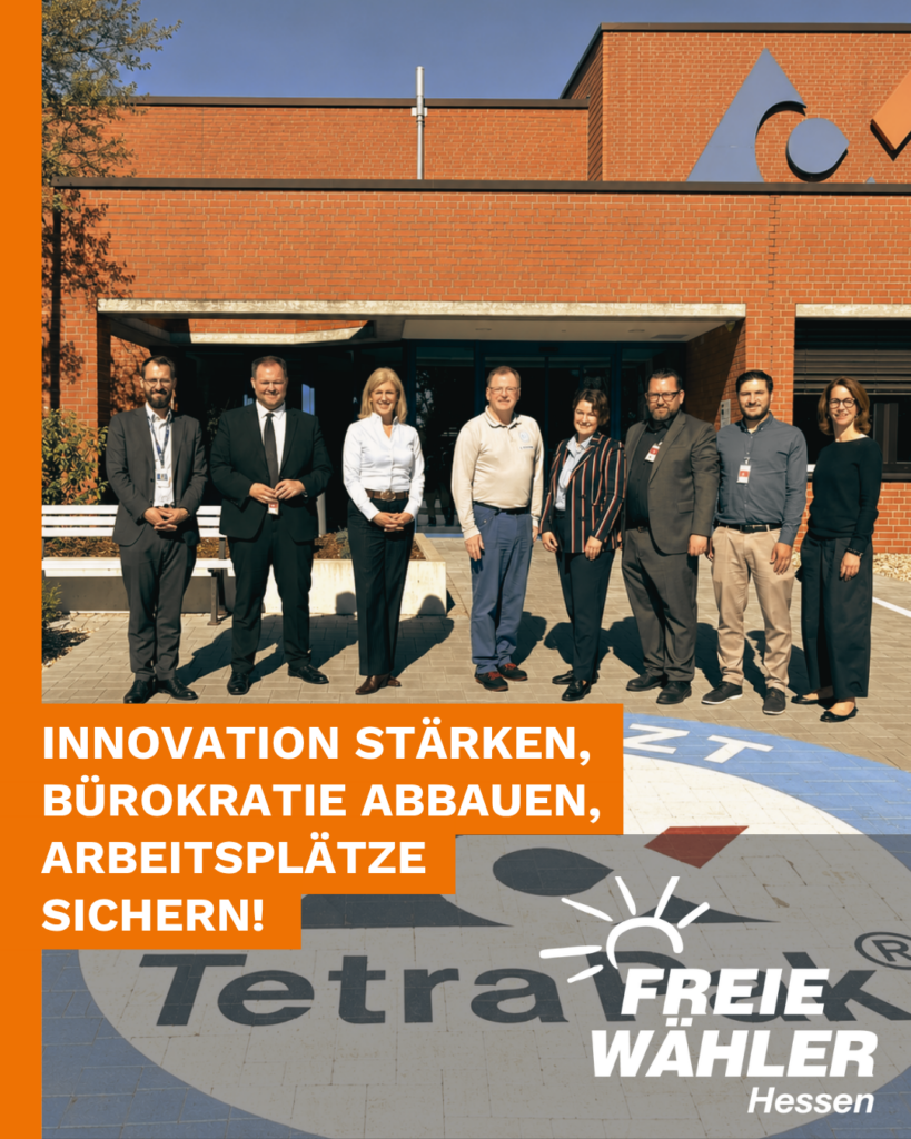 Innovation stärken, Bürokratie abbauen, Arbeitsplätze sichern!